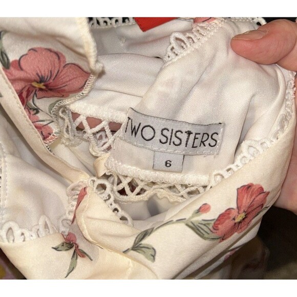 Two Sisters The Label Floral Mini Dress Lace Up Back Romantic Wedding Guest 6 - Picture 2 of 7